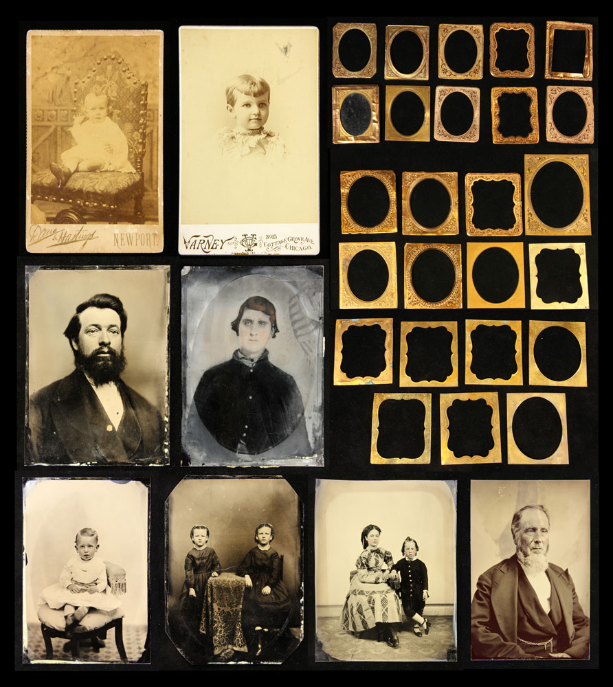 Appraisal: - Miscellaneous Photographs Lot of eight miscellaneous tintypes and parlor