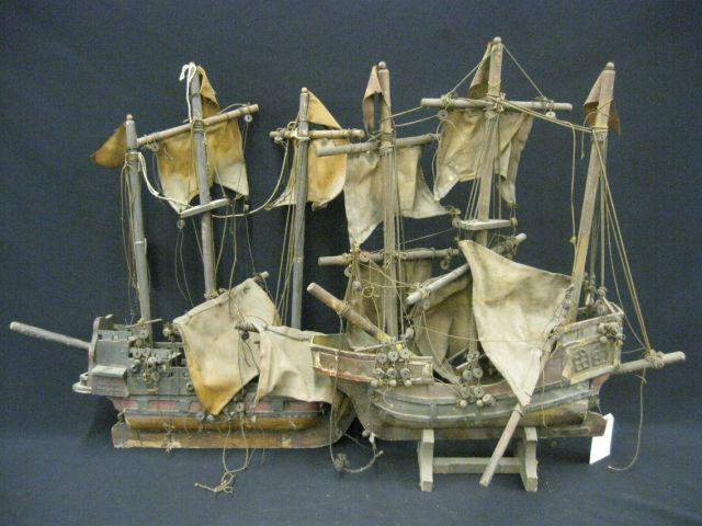 Appraisal: Antique Ship Models spanish galleons approx