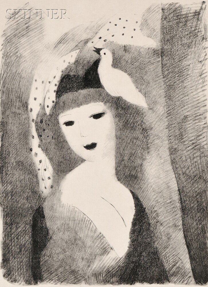 Appraisal: Marie Laurencin French - Colombine Marchesseau Signed Marie Laurencin in