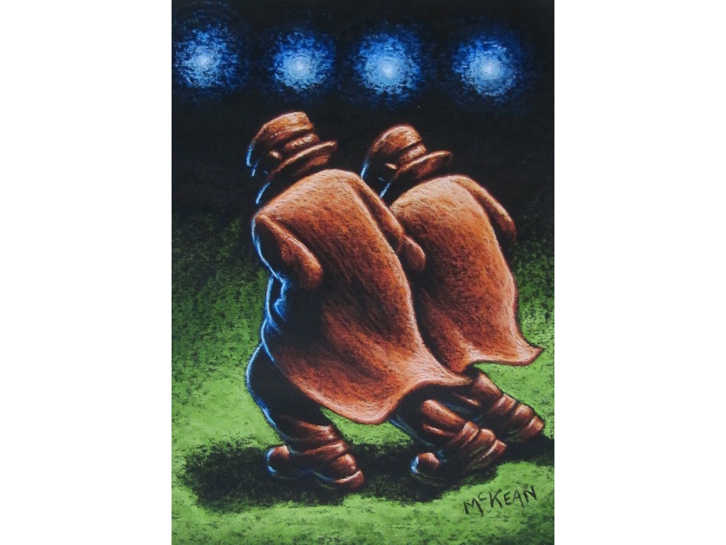 Appraisal: GRAHAM MCKEAN b THE BROTHERS Pastel signed recto x x