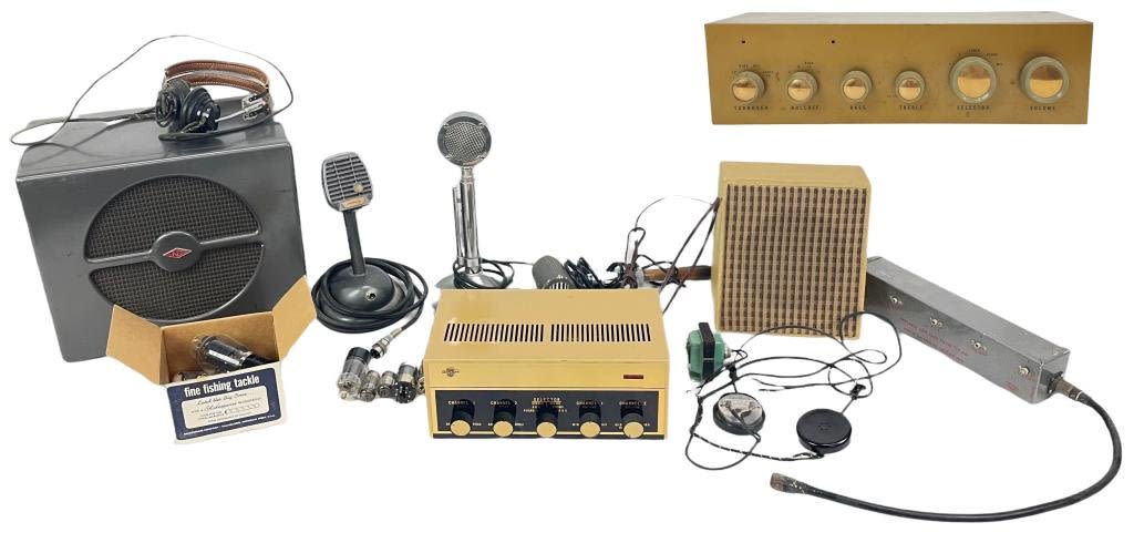 Appraisal: Ham Radio Extras Inc Mic Headphones Speakers More Please see