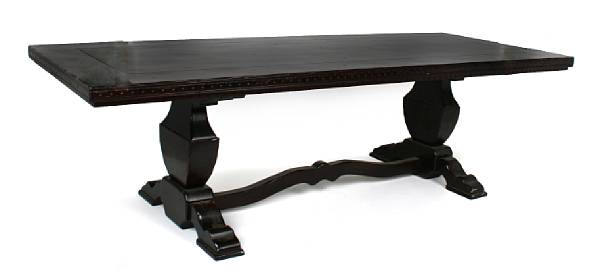 Appraisal: An Italian Renaissance style mahogany table height in width ft