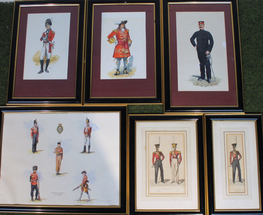 Appraisal: D J Rowlands fl The Royal Regiment of Fusiliers watercolour