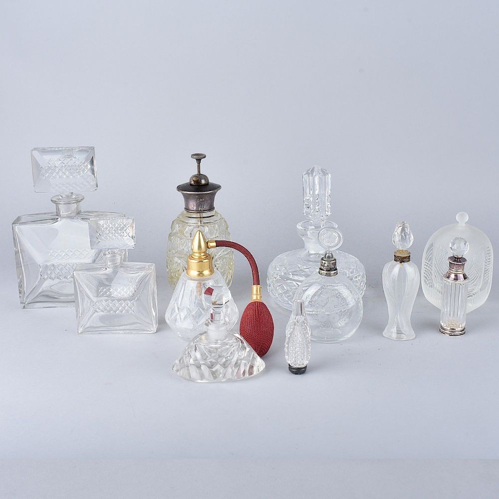 Appraisal: Perfume Bottle Lot Eleven Piece Glass Perfume Bottle Lot Bottle