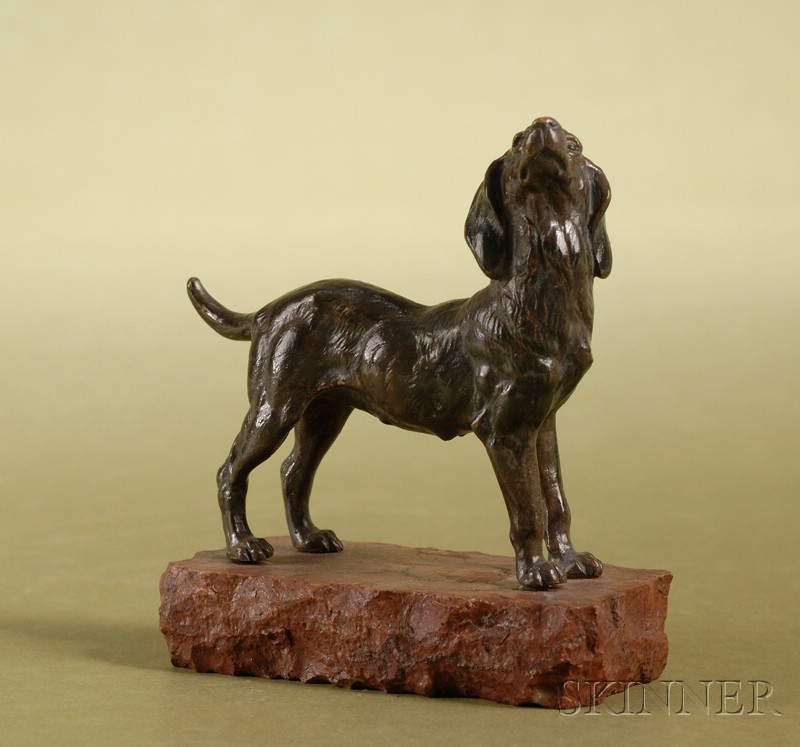 Appraisal: French Bronze Figure of a Hound early th century unsigned