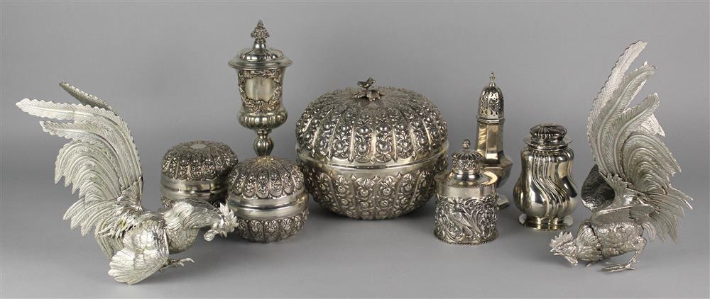 Appraisal: SEVEN EUROPEAN VARIOUS SILVER TABLE ARTICLES by various makers and