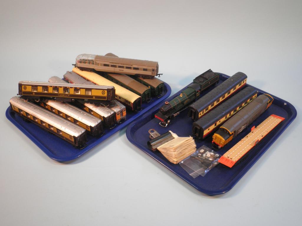 Appraisal: A quantity of Gauge model railway to include engines carriages