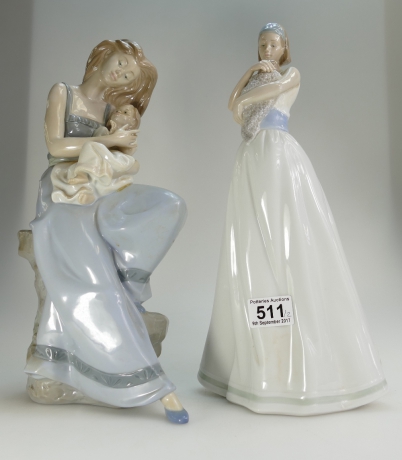 Appraisal: A collection of Large Nao figures to include mother and