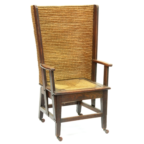 Appraisal: Scottish furniture An Orkney straw-backed lady's chair D M Kirkness