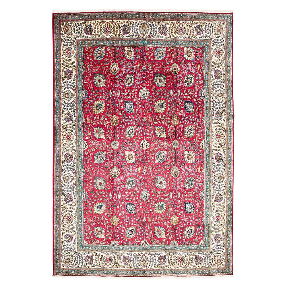 Appraisal: TABRIZ CARPET NORTHWEST PERSIA MID TH CENTURY the crimson field