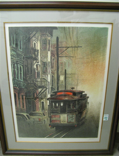 Appraisal: JOHN TELL FOUR COLOR LITHOGRAPHS California th century Powell St