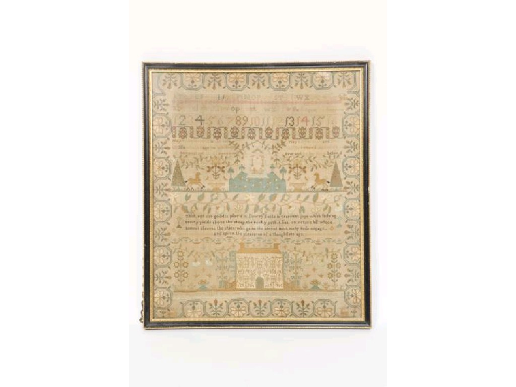 Appraisal: A GEORGE III SAMPLER by Anne Wigginton aged years Werrington