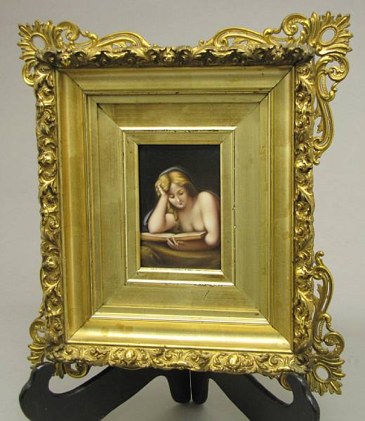 Appraisal: A German porcelain plaque of the Magdalene late th early