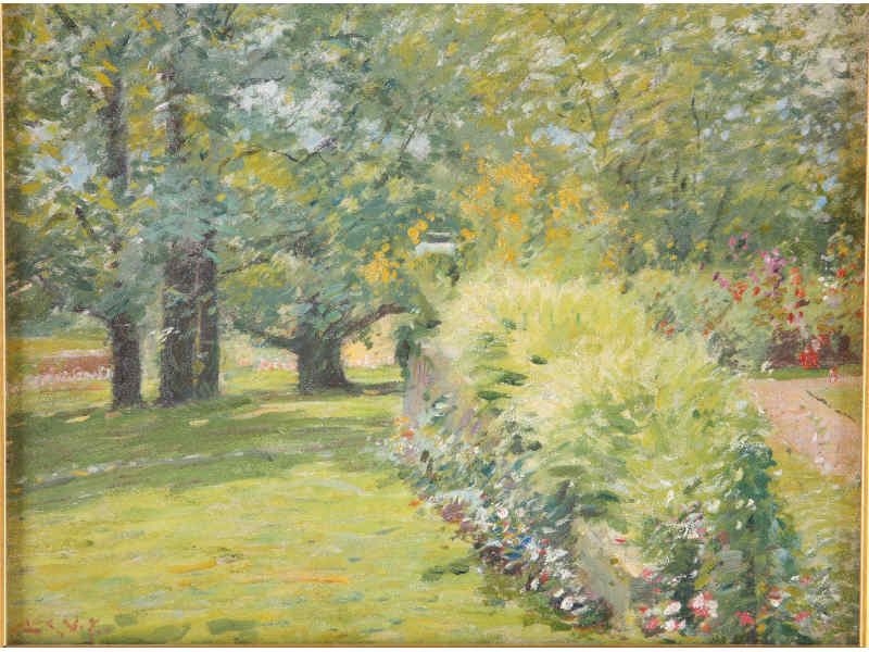 Appraisal: Louis Charles Vogt OH - Summer Garden oil on academy