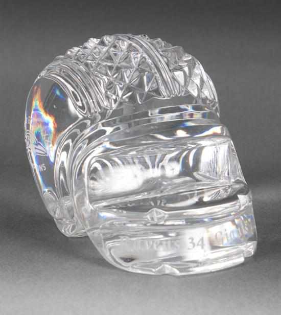 Appraisal: Waterford crystal Super Bowl XXXV commemorative paperweight football helmet with