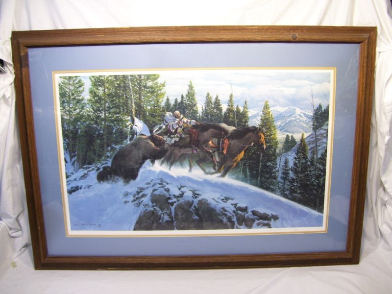 Appraisal: Framed Print by Gary Carter Signed and numbered by the