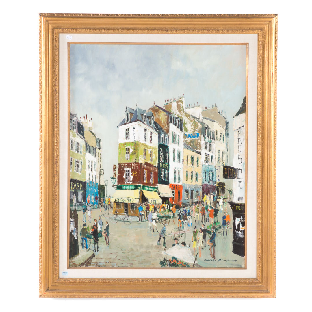 Appraisal: Jacques Bouyssou Paris Le Petit Marche oil French - Oil