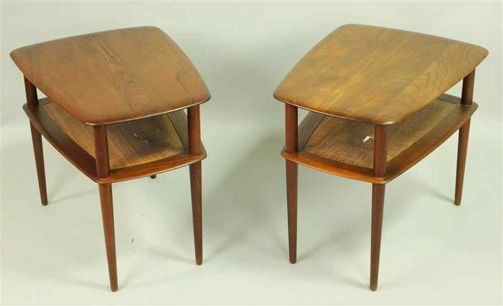 Appraisal: PAIR OF JOHN STUART MID-CENTURY DANISH MODERN OCCASIONAL TABLES having