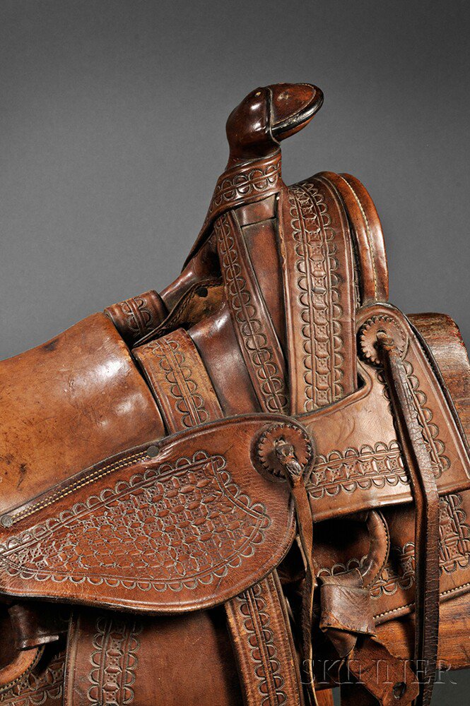 Appraisal: Youth's Half Seat Cowboy Saddle c late th century with