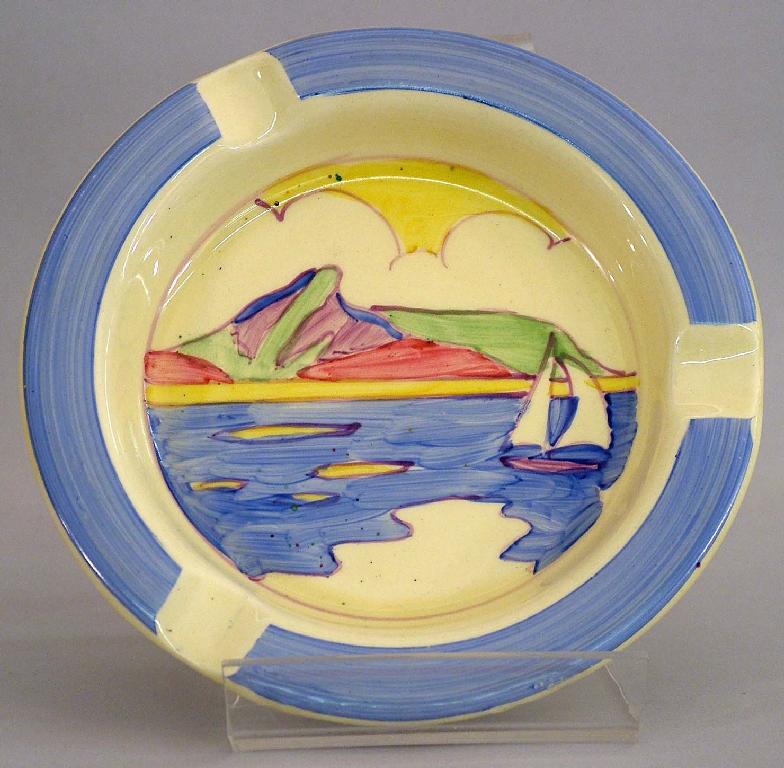 Appraisal: Gibraltar' Bizarre circular ash tray diameter