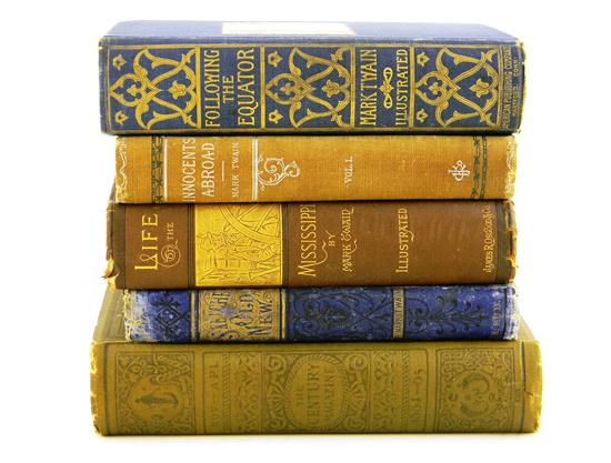 Appraisal: Group of five hardcover Mark Twain book editions including at