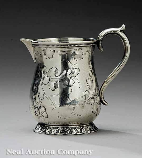 Appraisal: A New Orleans Coin Silver Creamer by Adolphe Himmel marked