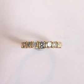 Appraisal: An ct gold round brilliant cut diamond eternity ring estimated