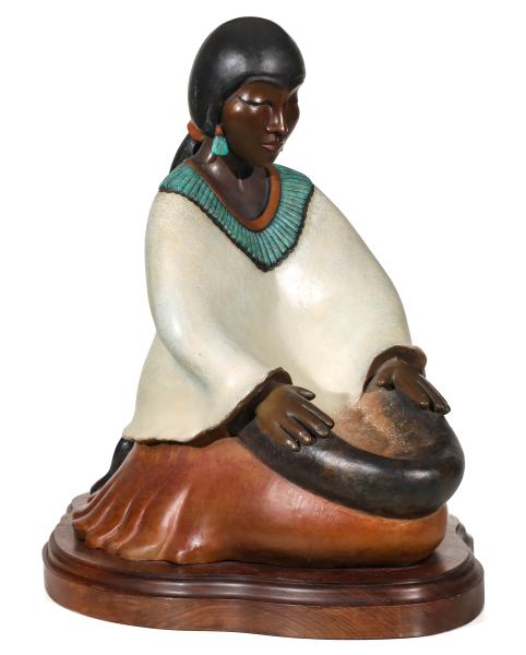 Appraisal: ESTELLA LORETTO ST C BRONZE SCULPTUREEstella Loretto Santa Fe th