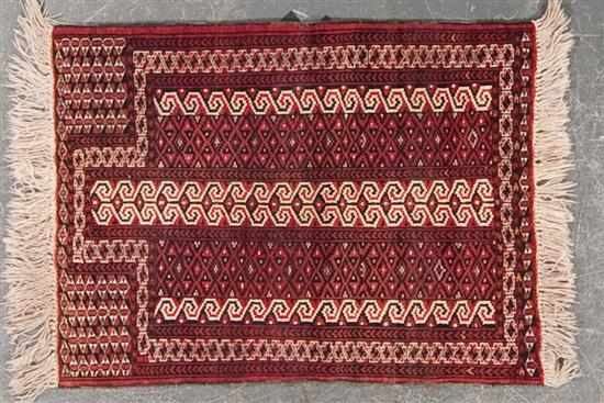 Appraisal: Turkemon rug Iran circa x Estimate -