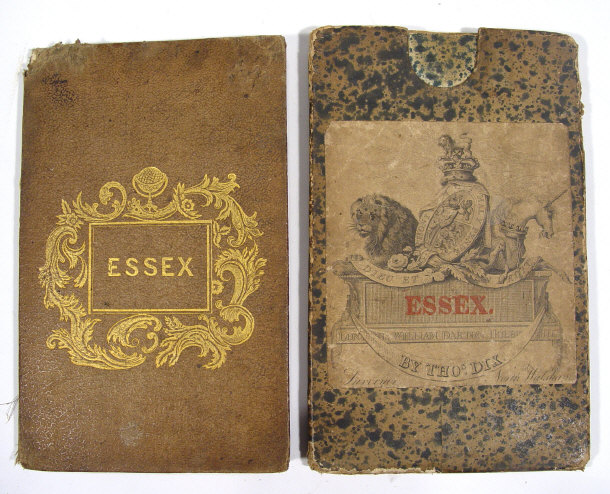 Appraisal: Two early th Century folding maps of Essex with coloured