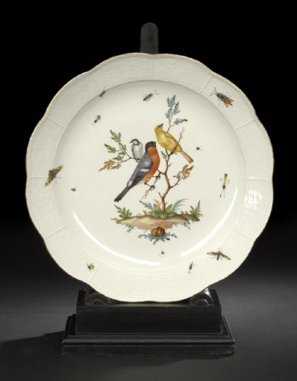 Appraisal: Large and Fine Meissen Porcelain Bowl ca with basket-woven border