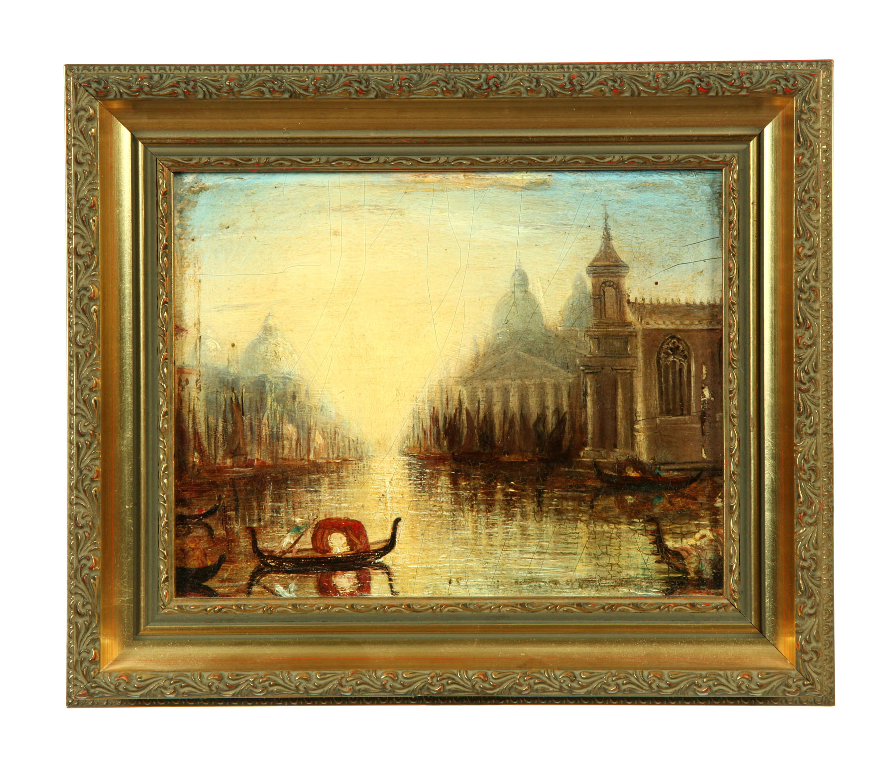 Appraisal: VENETIAN CANAL EUROPEAN SCHOOL LATE TH CENTURY Oil on paper