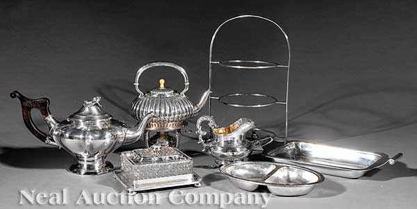 Appraisal: A Group of Antique and Vintage Silverplate including a Victorian