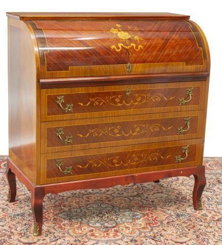 Appraisal: Louis XV style mahogany writing desk early to mid th