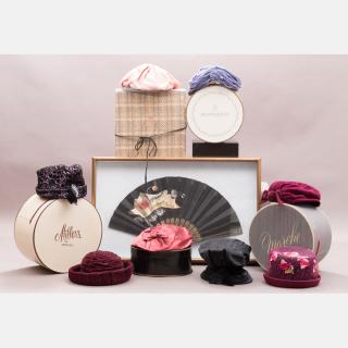 Appraisal: A Collection of Eight Vintage Ladies Hats with Boxes th