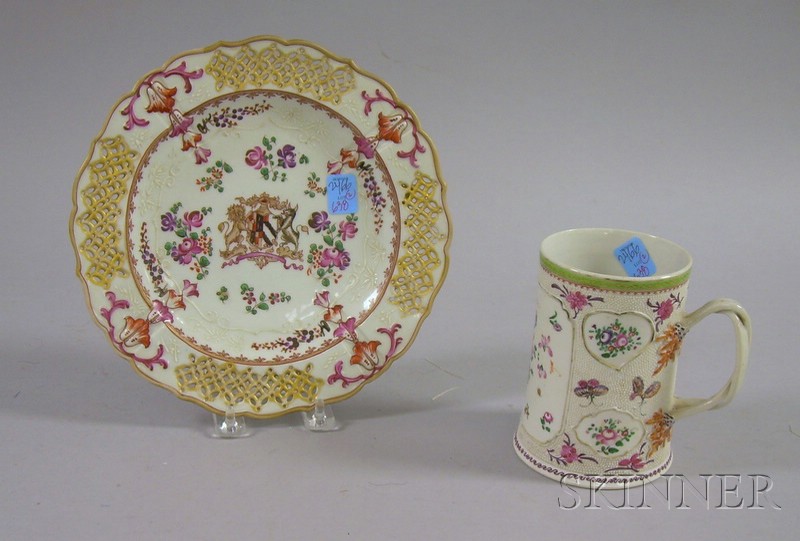 Appraisal: Chinese Export Porcelain Mug and a Samson Armorial Decorated Porcelain