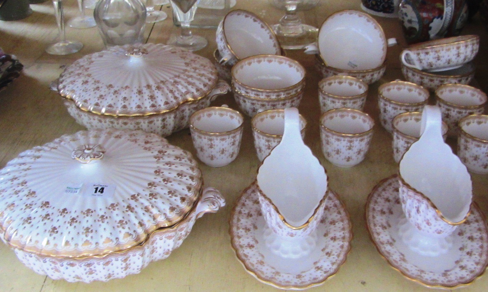 Appraisal: A Spode fleur de lys 'gold' part dinner and coffee