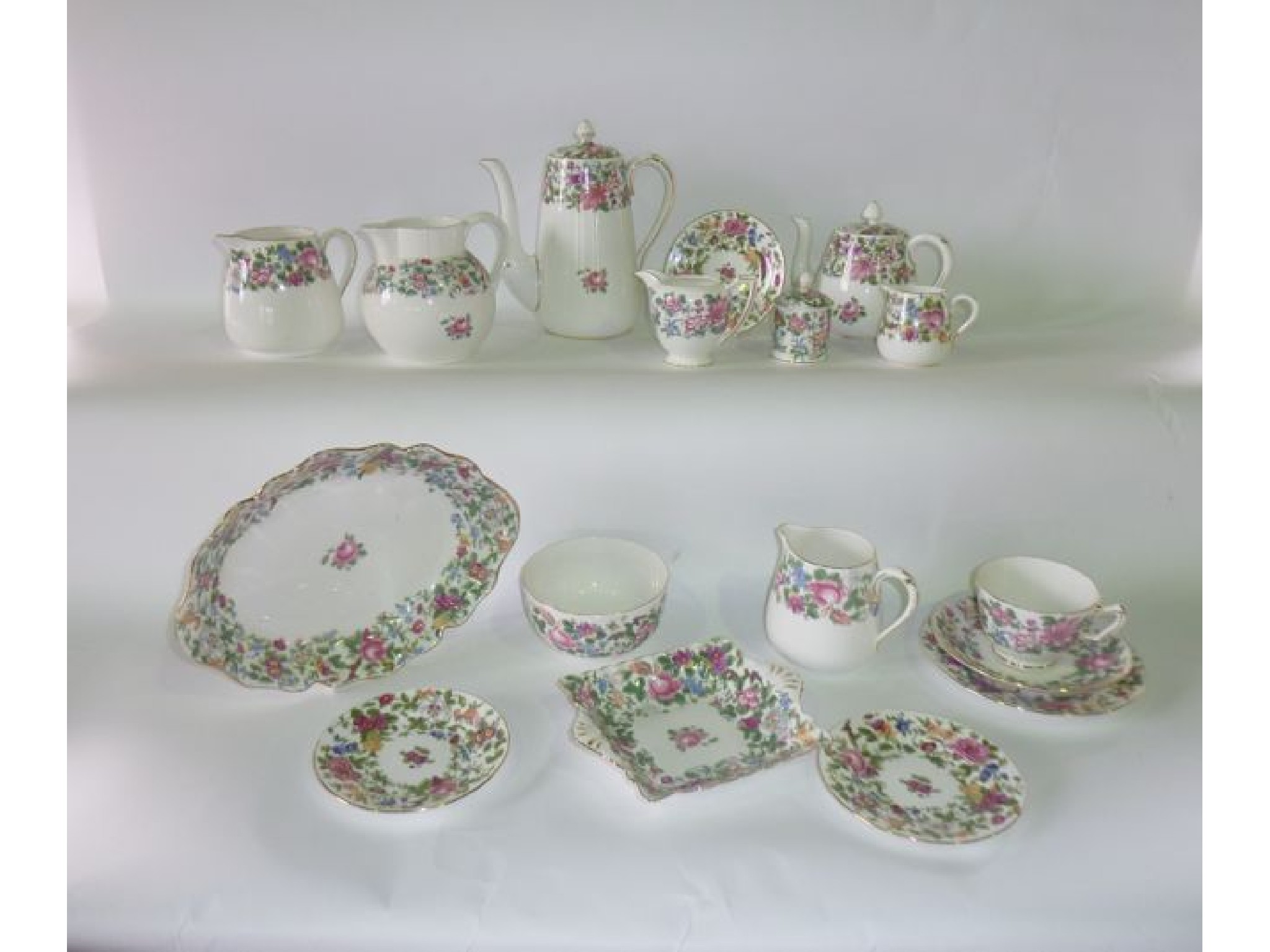 Appraisal: An extensive collection of Crown Staffordshire tea coffee and other