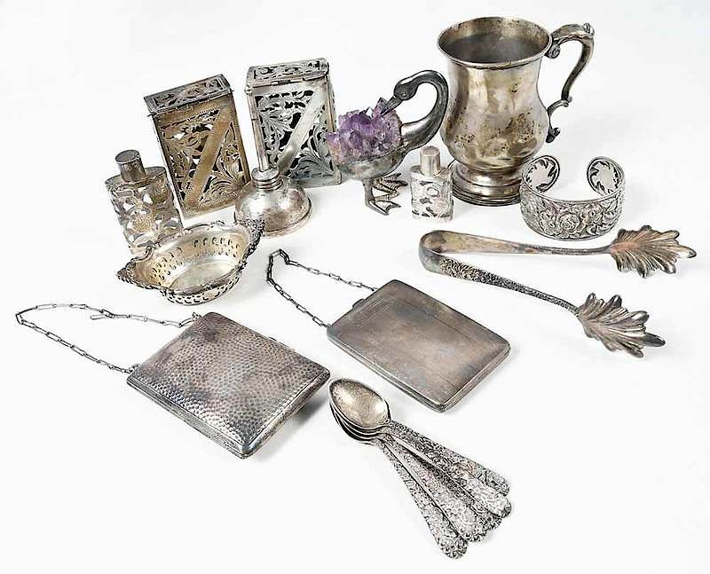 Appraisal: Twenty Silver Items including New York coin silver mug marks