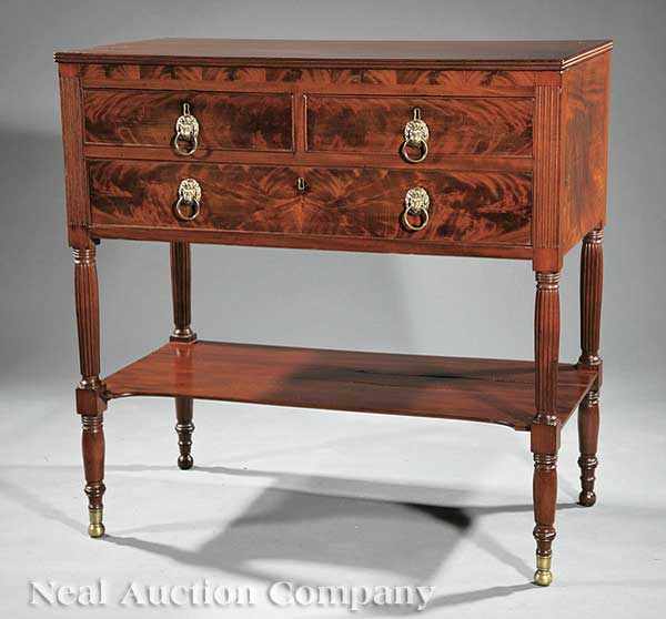 Appraisal: An American Late Federal Carved Mahogany Server c New York