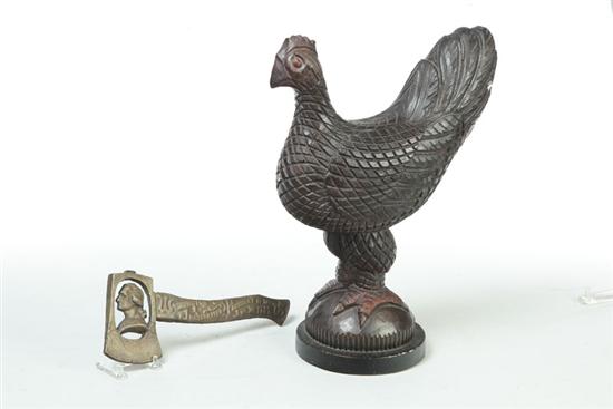 Appraisal: ROOSTER AND AX America late th or early th century