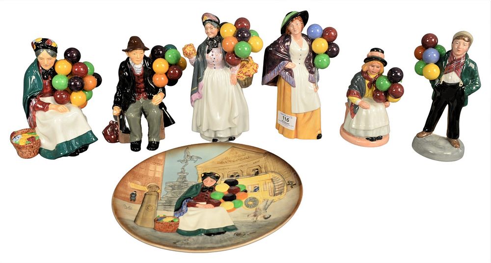 Appraisal: Group of Seven Royal Doulton Porcelain Balloon Figures to include