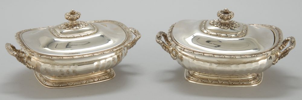 Appraisal: PAIR OF TIFFANY STERLING SILVER COVERED ENTREE DISHES In the