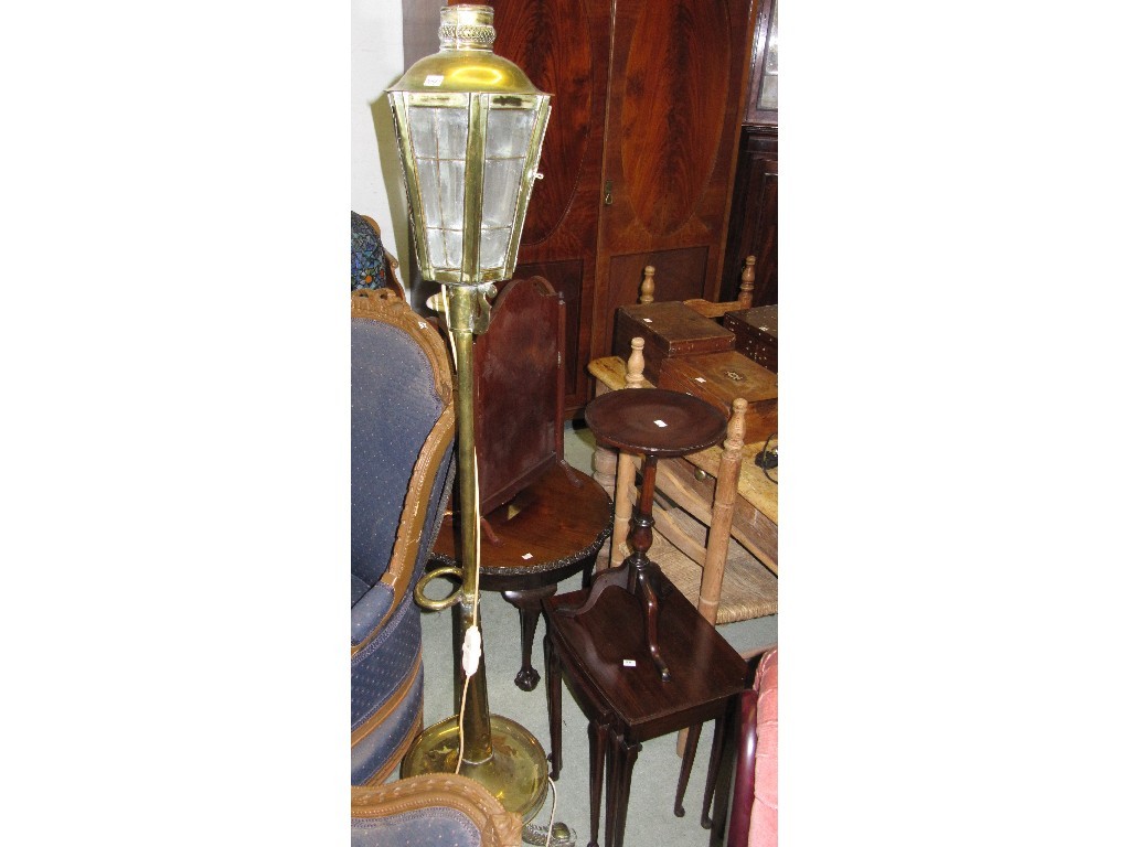 Appraisal: Brass lantern floor lamp