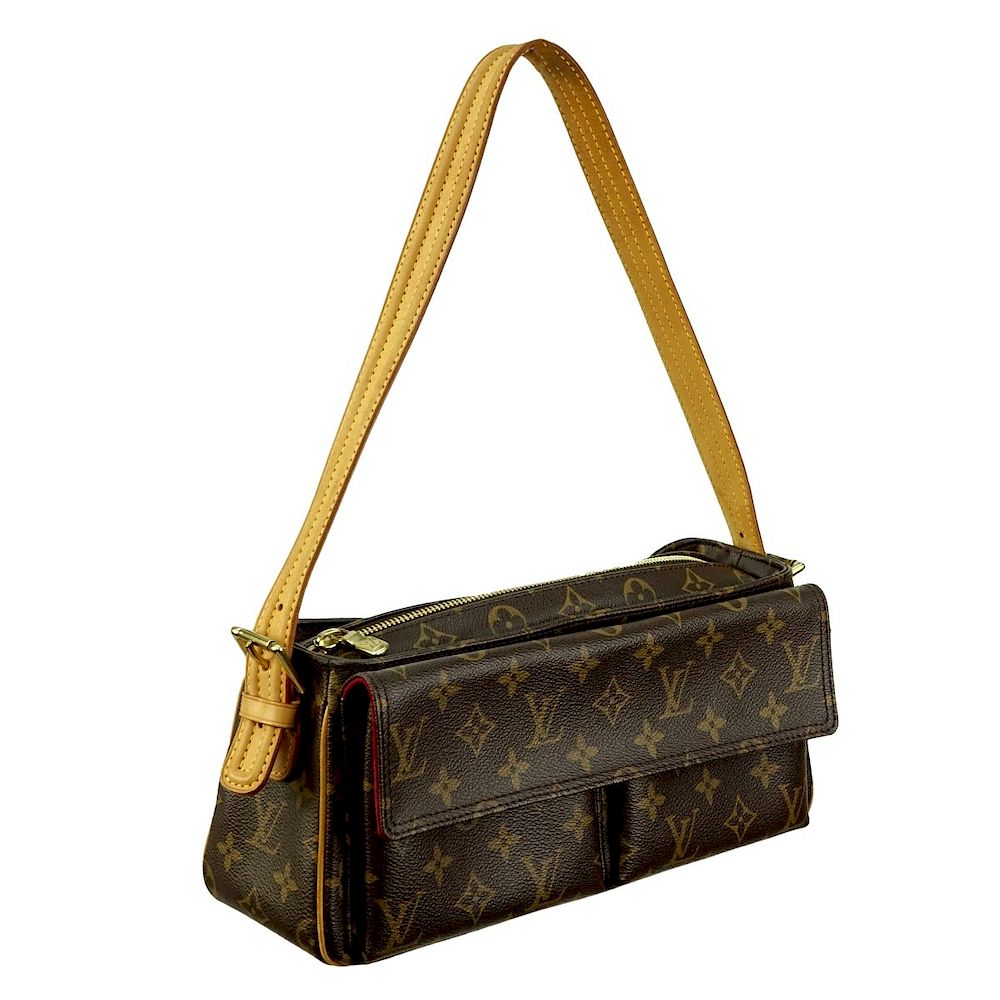 Appraisal: Louis Vuitton Brown Canvas Monogram Viva Cite MM Louis Vuitton