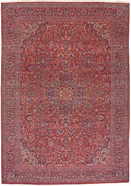 Appraisal: A Kashan carpet Central Persia first quarter th century size