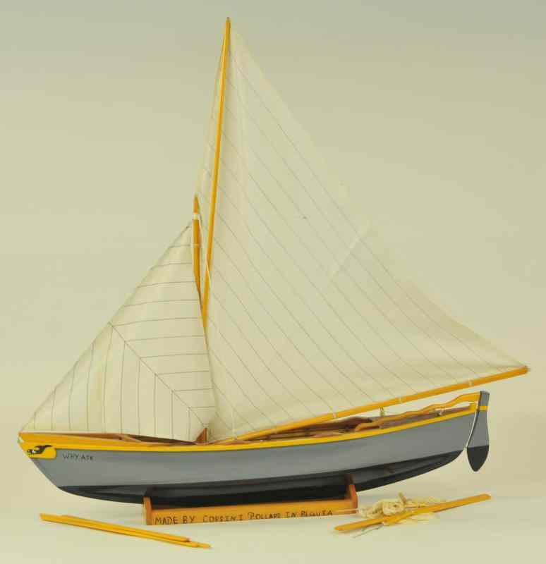 Appraisal: CONTEMPORARY WHALE BOAT Fashioned in wood quite detailed overall with