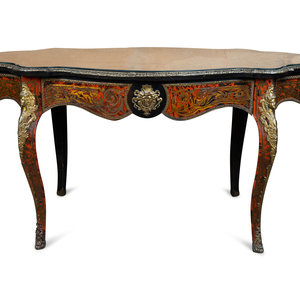 Appraisal: A Napoleon III Style Gilt Bronze Mounted Boulle Marquetry Table