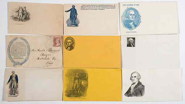 Appraisal: Political Americana George Washington Group Including Washington-Independence Coin Plus CDVs