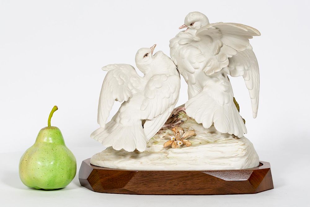 Appraisal: Cybis Figuerine Bisque Procelain Turtle Doves Cybis Porcelain American Limited